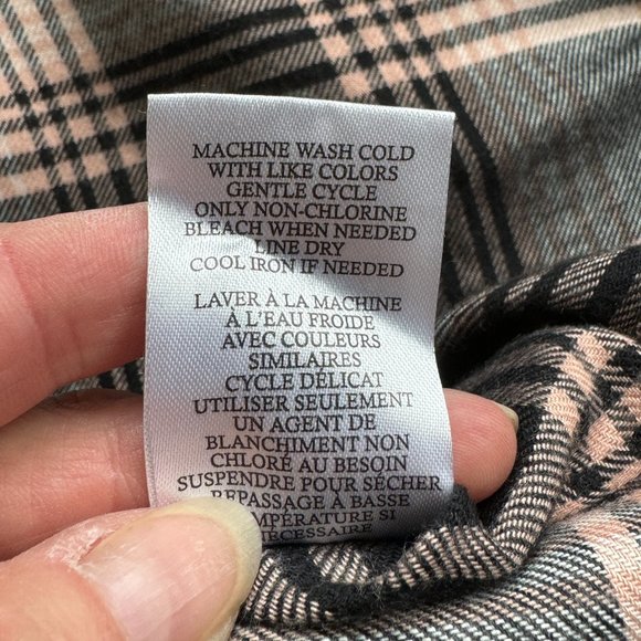 NWT! Como Vintage Soft Flannel Shirt in Sand Black Plaid - Picture 7 of 8